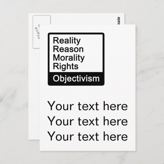 Was ist Objektivismus? Postkarte? Postkarte (Vorne/Hinten)