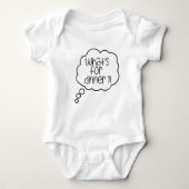 Was ist oder essen? Fun Zitat Baby Jersey Bodysuit Baby Strampler (Vorderseite)