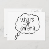 Was ist oder essen? Fun Zitat Postkarte (Vorne/Hinten)