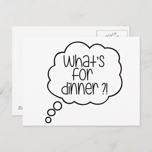 Was ist oder essen? Fun Zitat Postkarte (Vorne/Hinten)