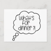 Was ist oder essen? Fun Zitat Postkarte (Vorderseite)