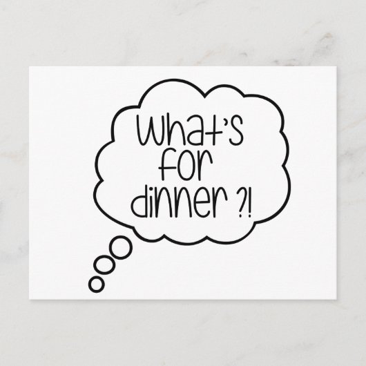 Was ist oder essen? Fun Zitat Postkarte (Vorderseite)