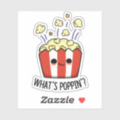 Was ist Poppin Funny Popcorn Pun? Aufkleber (Blatt)