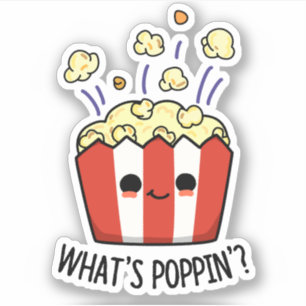 Was ist Poppin Funny Popcorn Pun? Aufkleber
