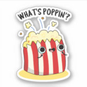 Was ist Poppin Funny Popcorn Pun? Aufkleber (Vorderseite)