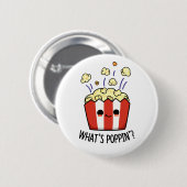 Was ist Poppin Funny Popcorn Pun? Button (Vorne & Hinten)