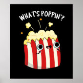Was ist Poppin Funny Popcorn Pun Dark BG? Poster (Vorne)