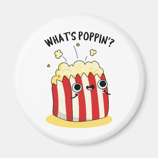 Was ist Poppin Funny Popcorn Pun? Magnet (Vorne)