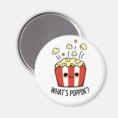 Was ist Poppin Funny Popcorn Pun? Magnet (Vorderseite/Rückseite)