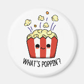 Was ist Poppin Funny Popcorn Pun? Magnet (Vorne)