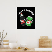 Was ist Poppin Funny Soda Pop Pun Dark BG Poster (Küche)