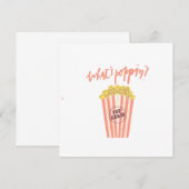 Was ist Poppin Popcorn? Einladung (Vorne/Hinten)