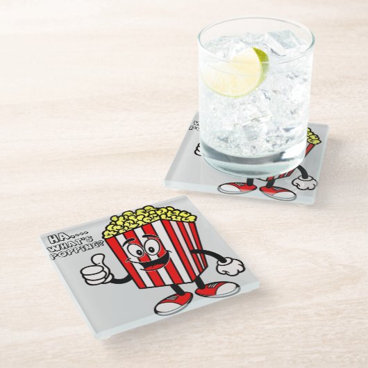 Was ist Popping? Glasuntersetzer (Schrägansicht)