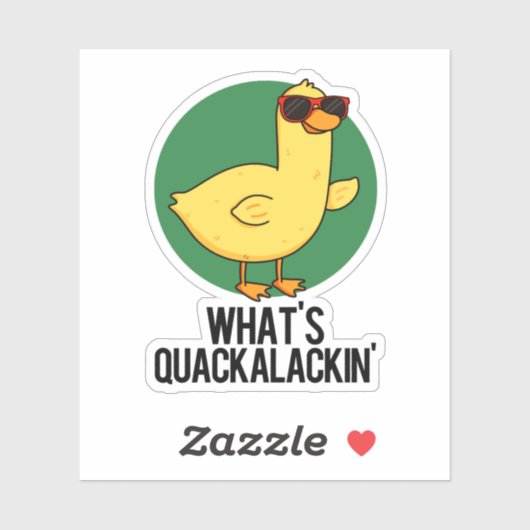 Was ist Quackalackin Funny Duck Pun? Aufkleber (Blatt)