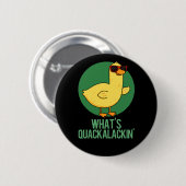Was ist Quackalackin Funny Duck Pun Dark BG? Button (Vorne & Hinten)