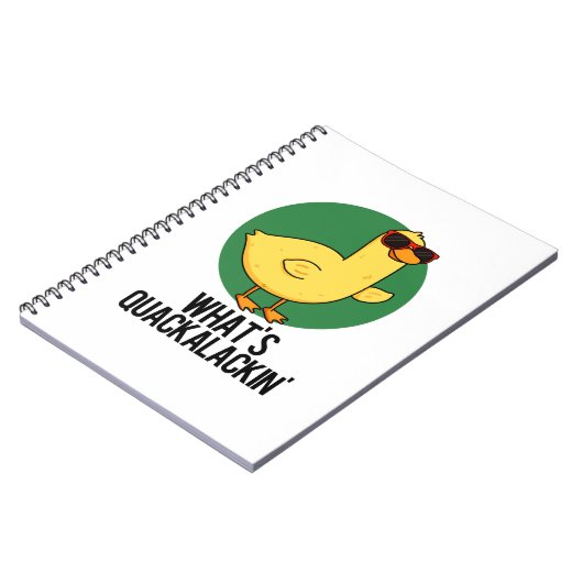 Was ist Quackalackin Funny Duck Pun? Notizblock (Linke Seite)