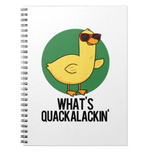 Was ist Quackalackin Funny Duck Pun? Notizblock