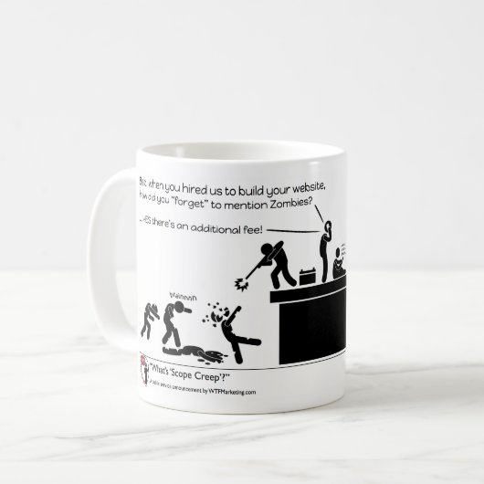 Was ist Scope Creep? Kaffeetasse (Vorderseite Links)