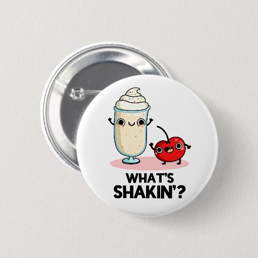 Was ist Shakin Funny Cherry Milkshake Pun? Button (Vorne & Hinten)