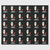 Was ist Shakin Funny Cherry Milkshake Pun Dark BG? Geschenkpapier (Flach)