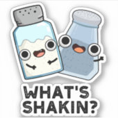 Was ist Shakin Funny Salt and Pepper Shaker Pun? Aufkleber (Vorderseite)
