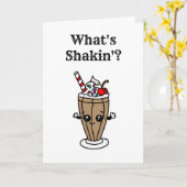 Was ist Shakin? | Schokolade Milkshake Friendship Karte (Gelbe Blume)