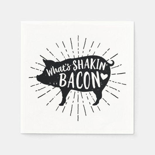 Was ist Shakins Bacon Pig Party? Serviette (Vorderseite)