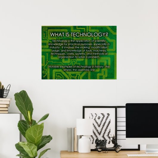 Was ist Technologie? Poster (Heimbüro)