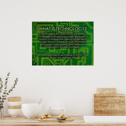 Was ist Technologie? Poster (Küche)