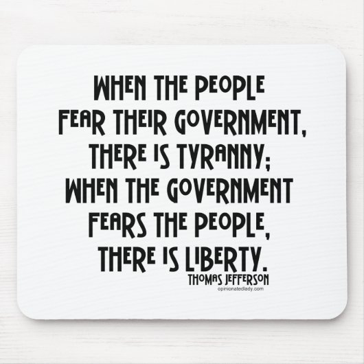 Was ist Tyrannei…? Mousepad (Vorne)