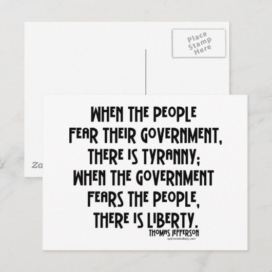 Was ist Tyrannei…? Postkarte (Vorne/Hinten)