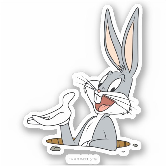 WAS IST UP DOC?™ BUGS BUNNY™ Rabbit Hole Aufkleber (Vorderseite)