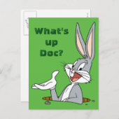 WAS IST UP DOC?™ BUGS BUNNY™ Rabbit Hole Postkarte (Vorne/Hinten)