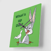 WAS IST UP DOC?™ BUGS BUNNY™ Rabbit Hole Quadratische Wanduhr (Winkel)