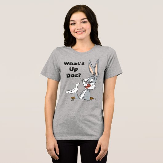 WAS IST UP DOC?™ BUGS BUNNY™ Rabbit Hole Tri-Blend Shirt (Vorderseite voll)