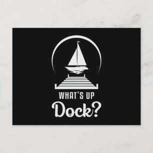 Was ist Up Dock Boat Segelboot Segelboot Segelboot Postkarte