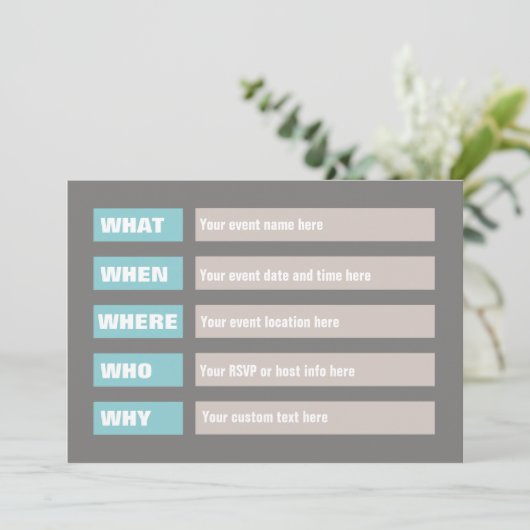 Was ist, wenn eine Einladung (Stehend Vorderseite)