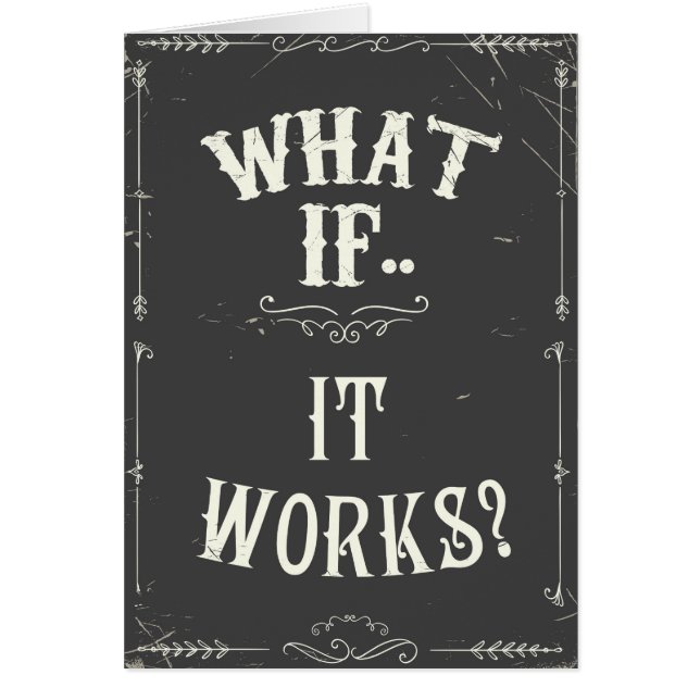 Was ist, wenn es funktioniert? (Vorne)