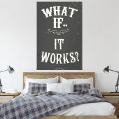 Was ist, wenn es funktioniert? leinwanddruck (Insitu (Schlafzimmer))
