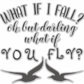 Was ist, wenn ich Fly Bird-Silhouette Aufkleber (Vorderseite)