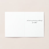 "Was ist, wenn ich stürze?" Originelle Kunst Folienkarte (Innenseite)