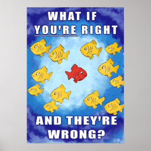 Was ist, wenn Sie richtig und falsch liegen? Poster