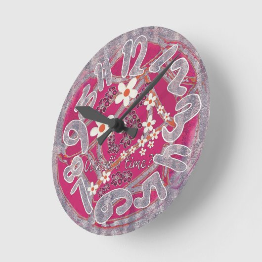 Was ist Zeit? Runde Wanduhr (Winkel)