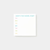 "Was ist zum Abendessen, Mama?" Planung der Mahlze Post-it Klebezettel (Vorderseite)