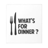 Was ist zum Abendessen? Notizblock (Vorderseite)