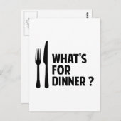 Was ist zum Abendessen? Postkarte (Vorne/Hinten)