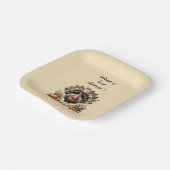 Was ist zum Abendessen? Quirky-Türkei-Erntedank Pappteller (Gewinkelt)