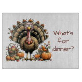 Was ist zum Abendessen? Quirky-Türkei-Erntedank Schneidebrett (Vorderseite)