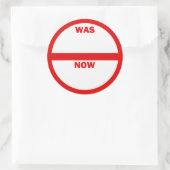 WAS - JETZT Aufkleber für den Einzelhandel (Tasche)