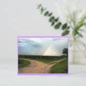 WAS JETZT, DOPPELRAINBOW AN DEN KREUZFAHREN POSTKARTE (Stehend Vorderseite)